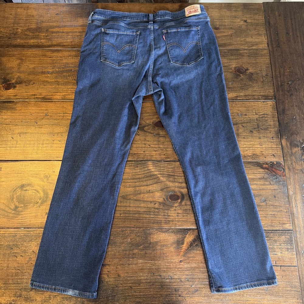 Levi's 414 Classic Straight Jeans Womens 20W Blue Denim Plus Size
